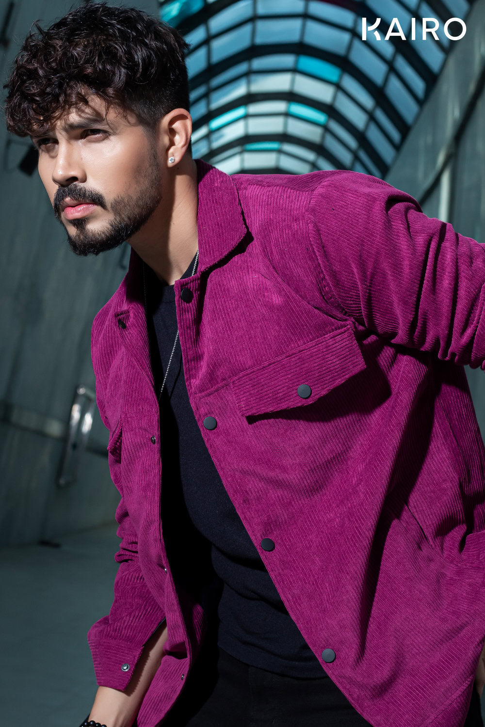 Maroon Color Code Fabric Double Part Jacket