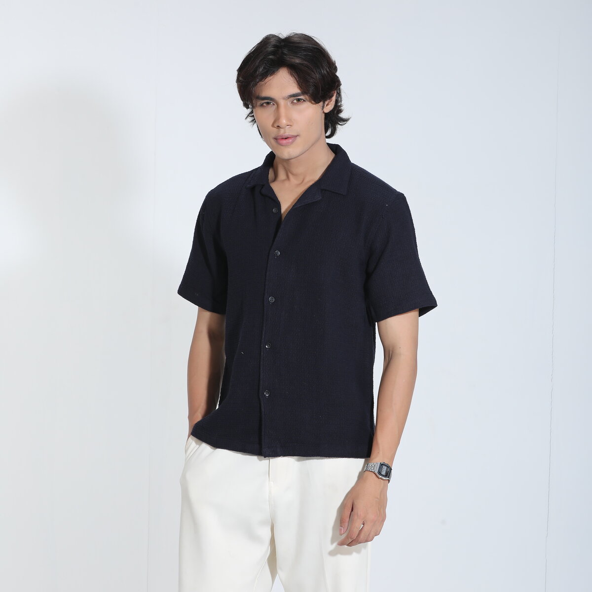 Blue Half Sleeve Shirt