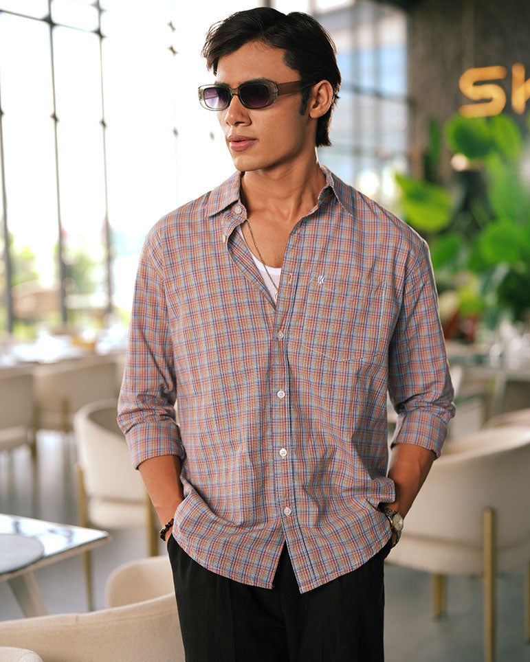 Madas Cotton Check Full Sleeve Shirt – Kairo