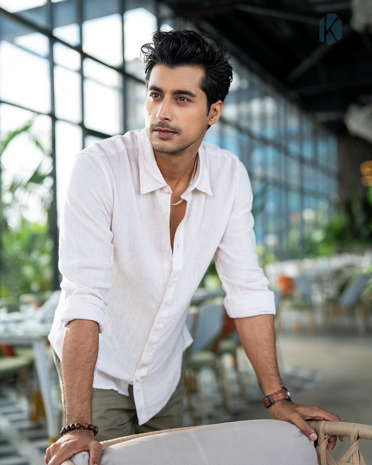 Cream Color Remi-Cotton Full Sleeve Shirt – Kairo