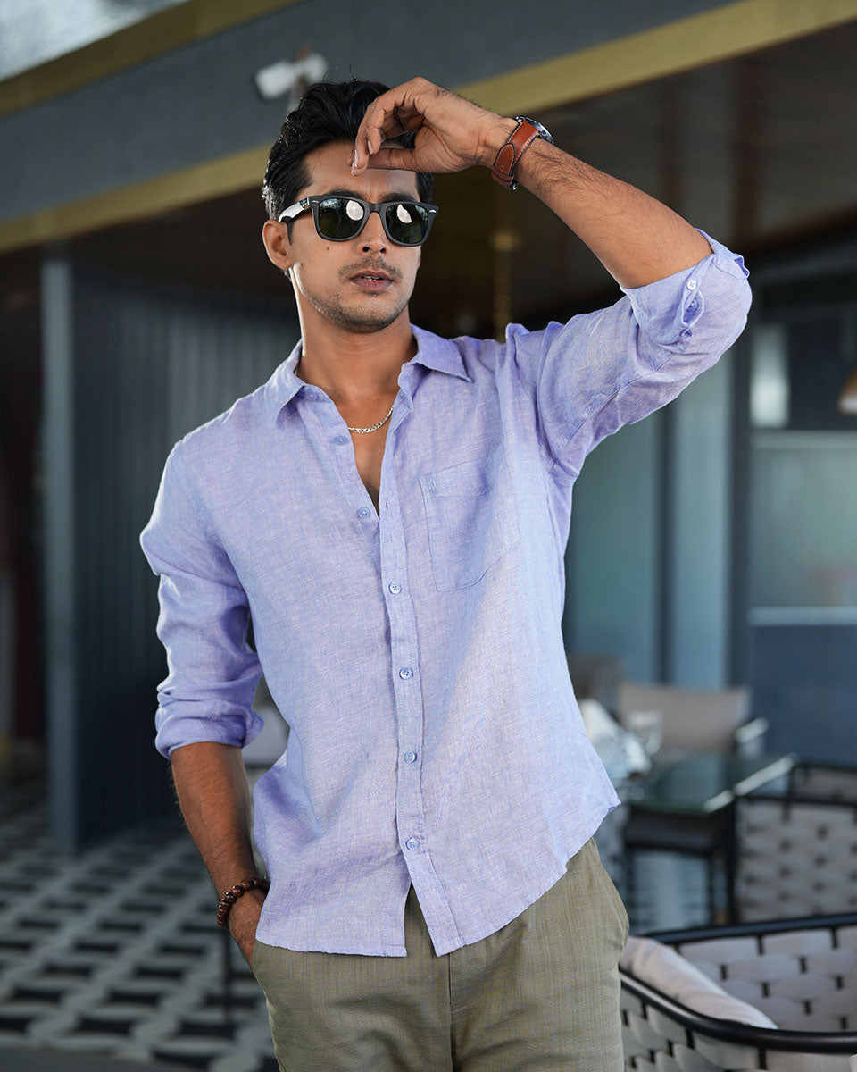Irish Color Full Sleeve Remi-Cotton Shirt – Kairo