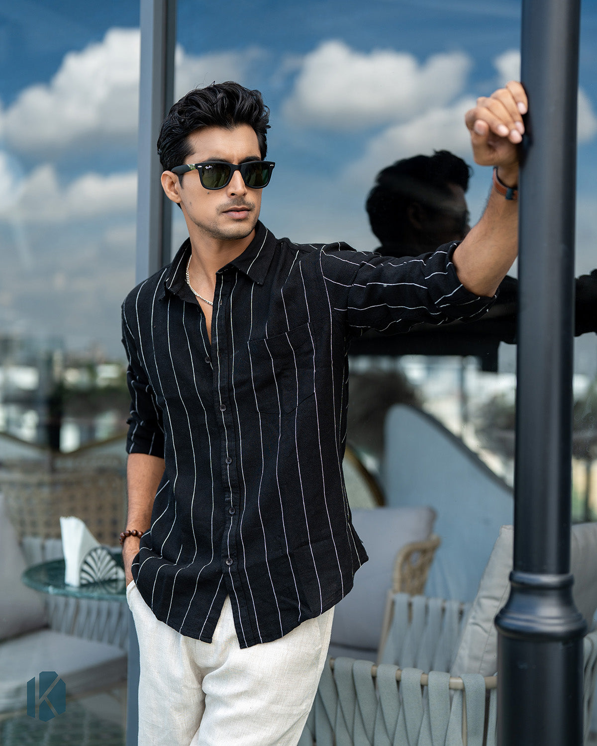 Black - White Cotton Full Sleeve Shirt – Kairo