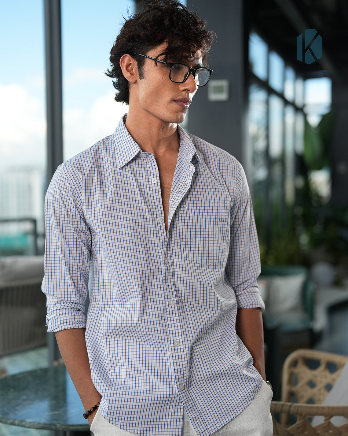 White Cotton Check Full Sleeve Shirt – Kairo
