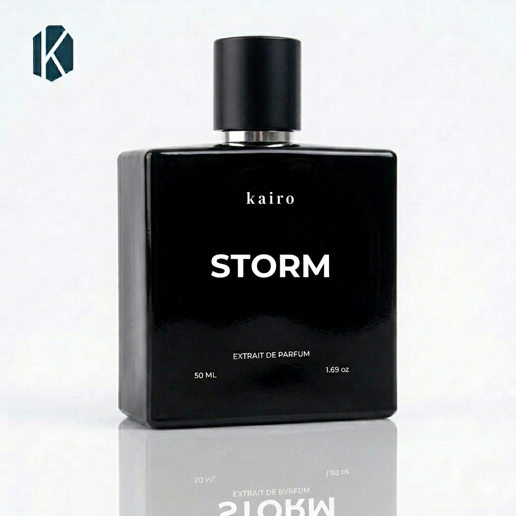 Kairo Storm Perfume for Men — Premium Sweet-Spicy-Woody Fragrance Extrait de Parfum | 40% Oil Concentration | Similar to Armani Stronger With You