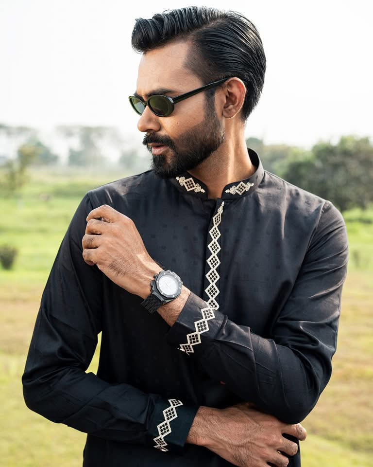 Black Embroidery Premium Panjabi