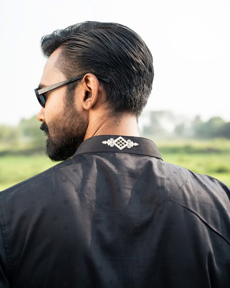 Black Embroidery Premium Panjabi
