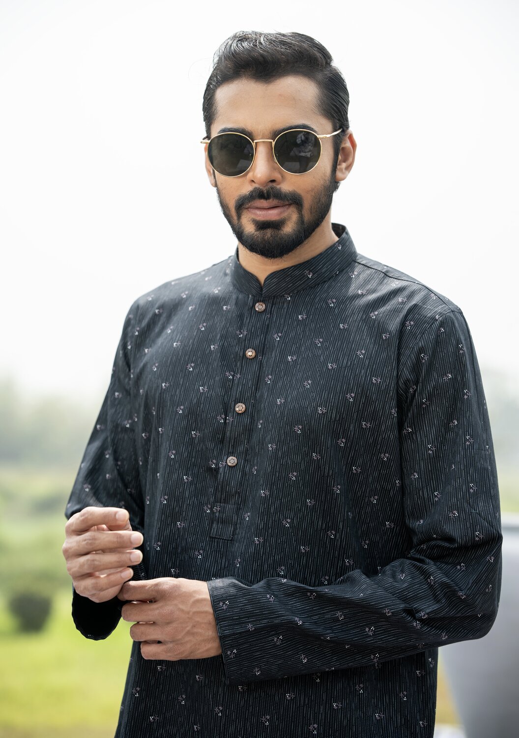 Black Printed Exclusive Panjabi