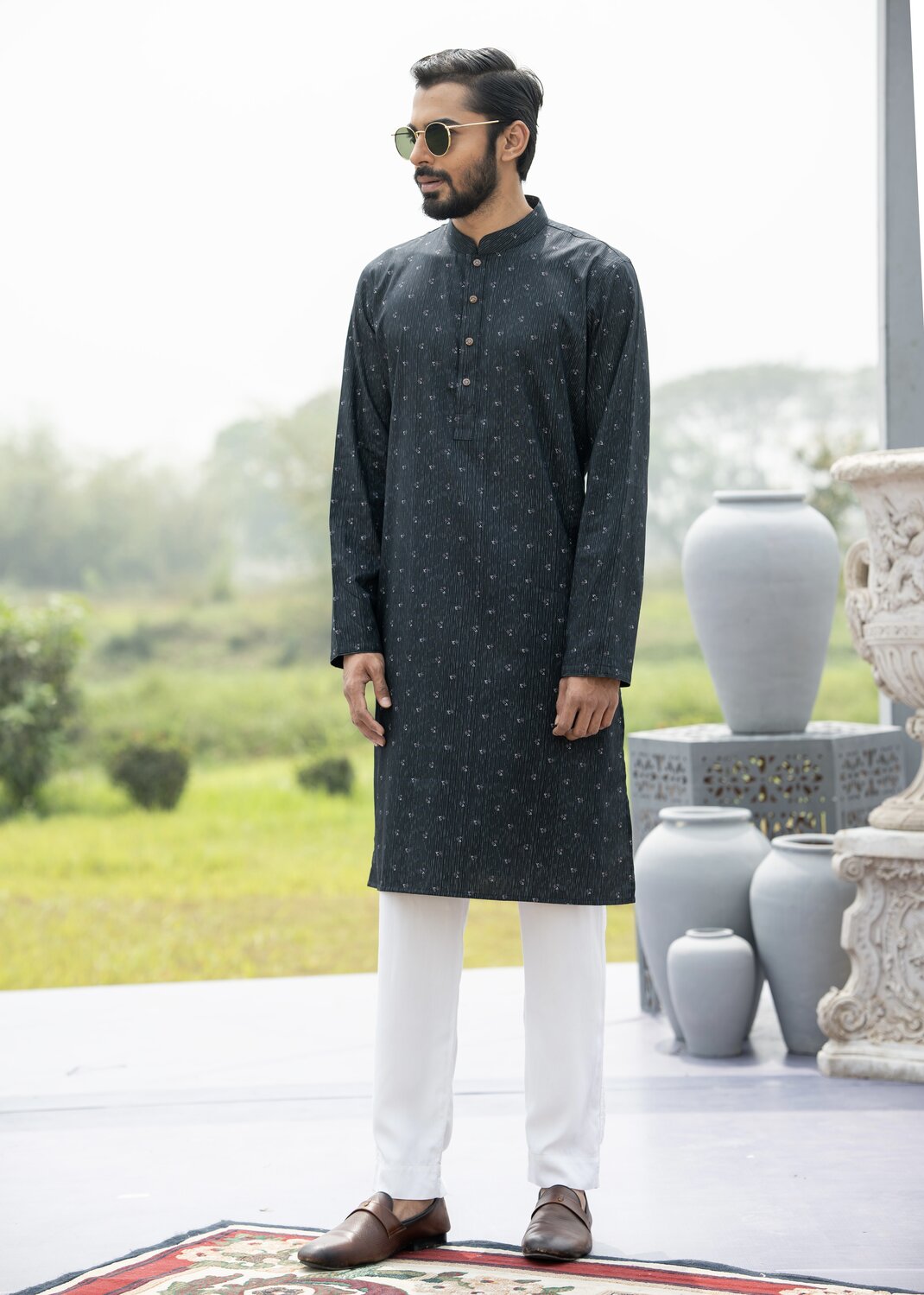 Black Printed Exclusive Panjabi
