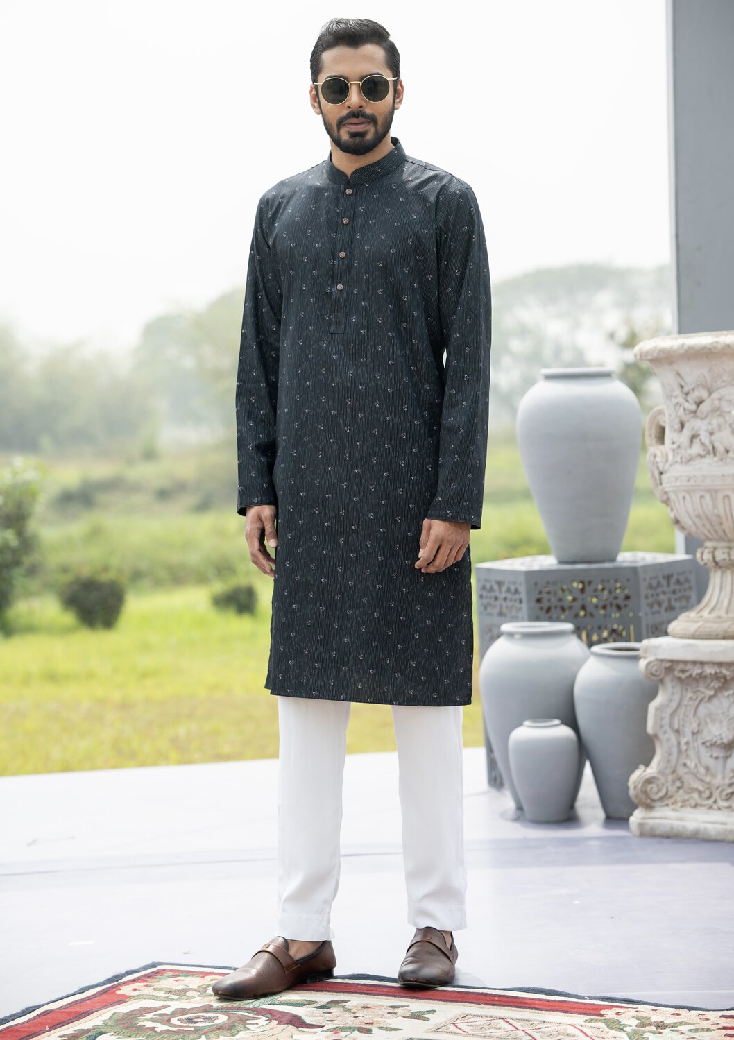 Black Printed Exclusive Panjabi