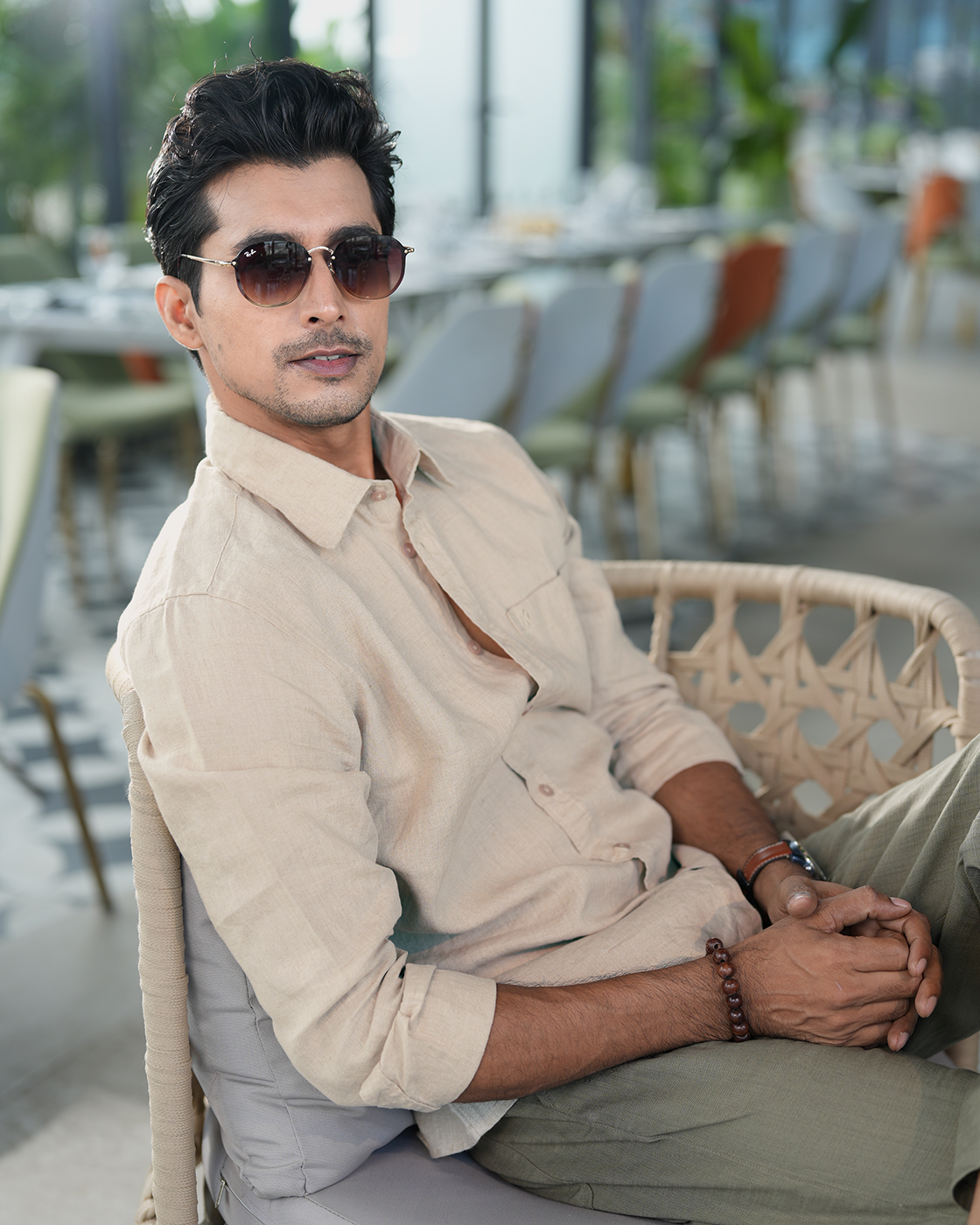 Cream Color Remi-Cotton Full Sleeve Shirt – Kairo