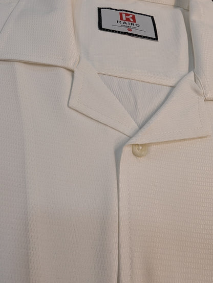 Purplish white Premium Chinese cuban half sleeve shirt