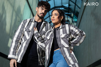 Monochrome Check Double Part Jacket