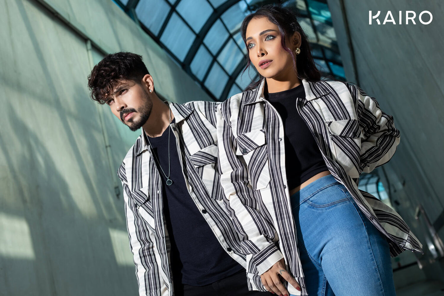 Monochrome Check Double Part Jacket