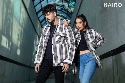 Monochrome Check Double Part Jacket