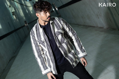 Monochrome Check Double Part Jacket