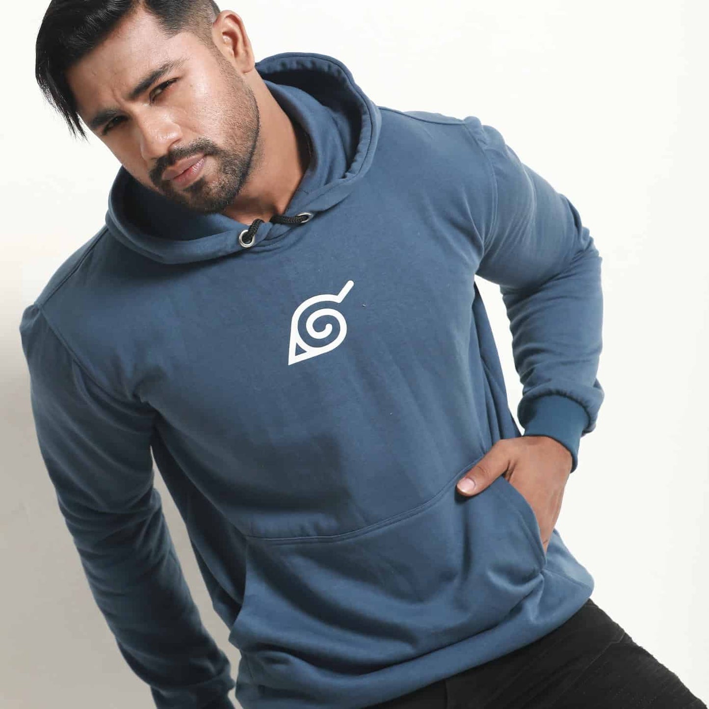 Blue Naruto Printed Men's Hoodie