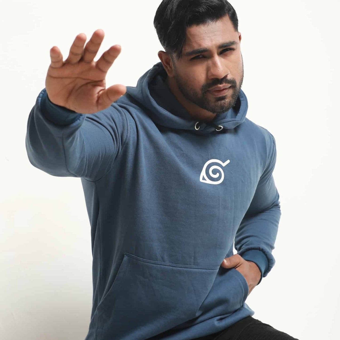 Blue Naruto Printed Men's Hoodie