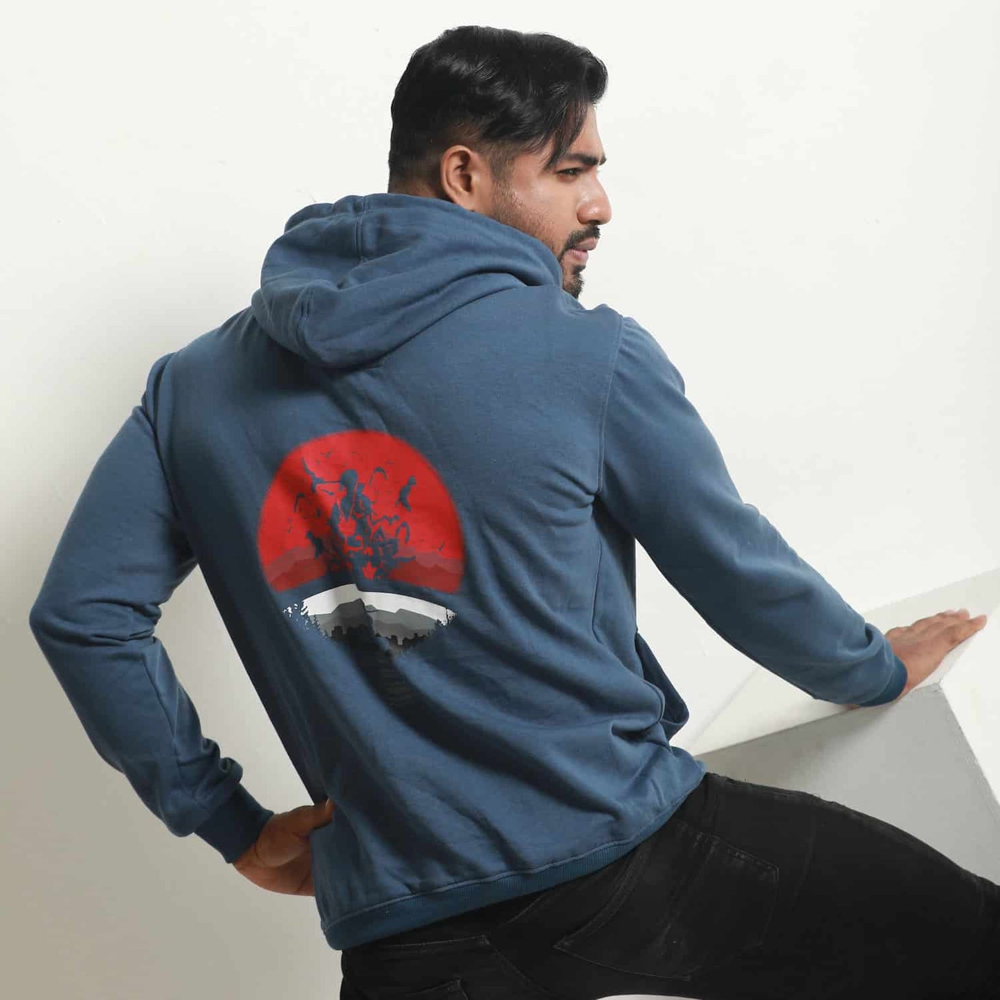 Blue Naruto Printed Men's Hoodie