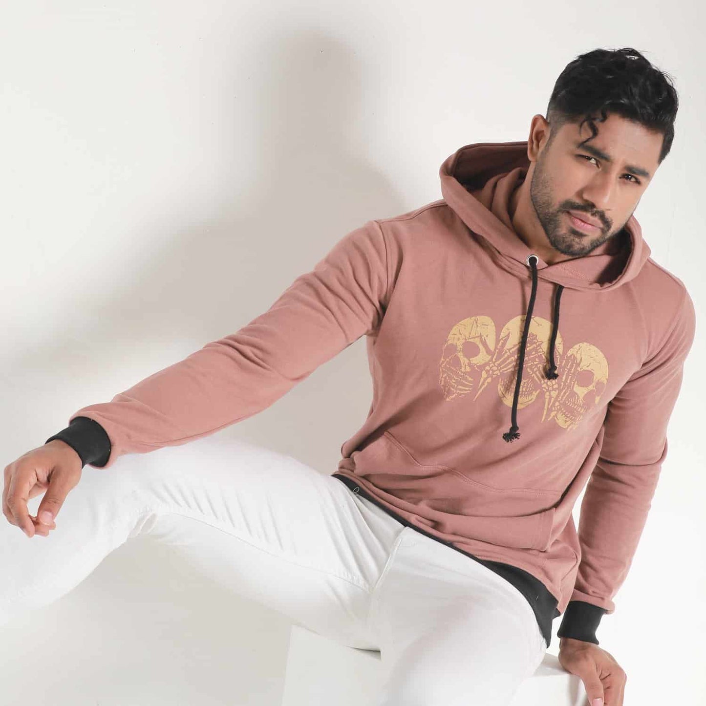 Coral Skeleton Printed Men's Hoodie