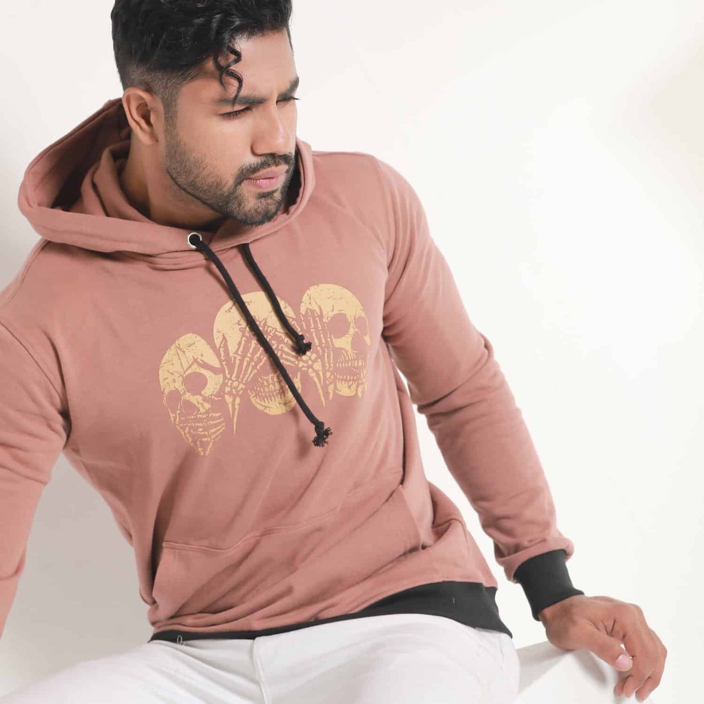 Coral Skeleton Printed Men's Hoodie
