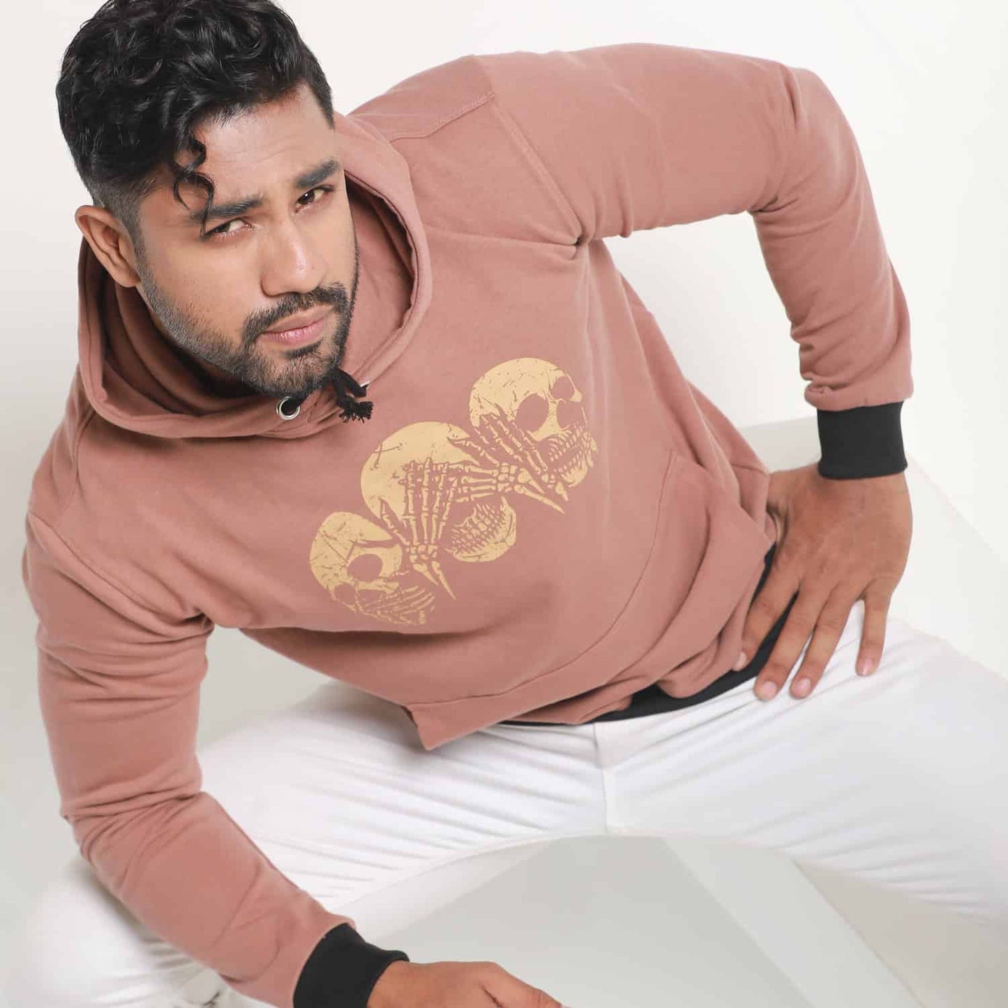 Coral Skeleton Printed Men's Hoodie