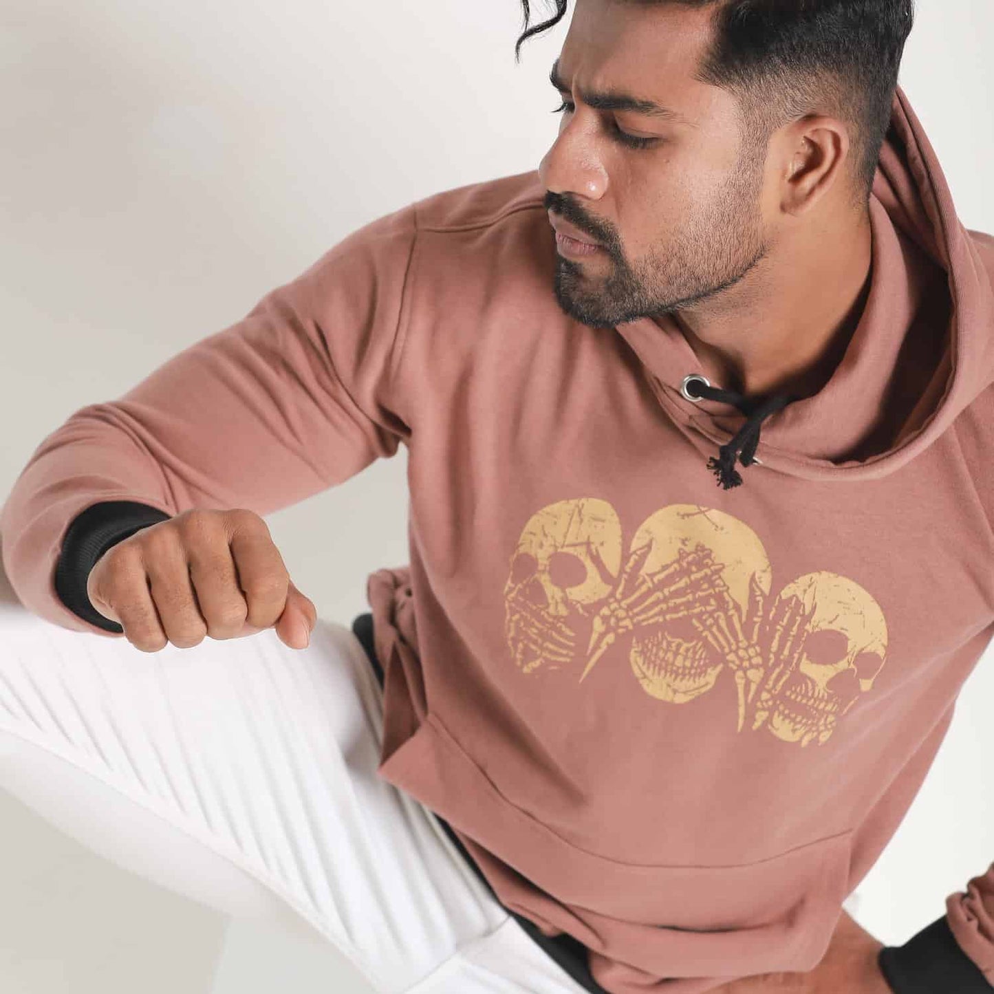 Coral Skeleton Printed Men's Hoodie
