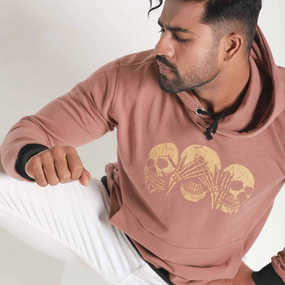 Coral Skeleton Printed Men's Hoodie