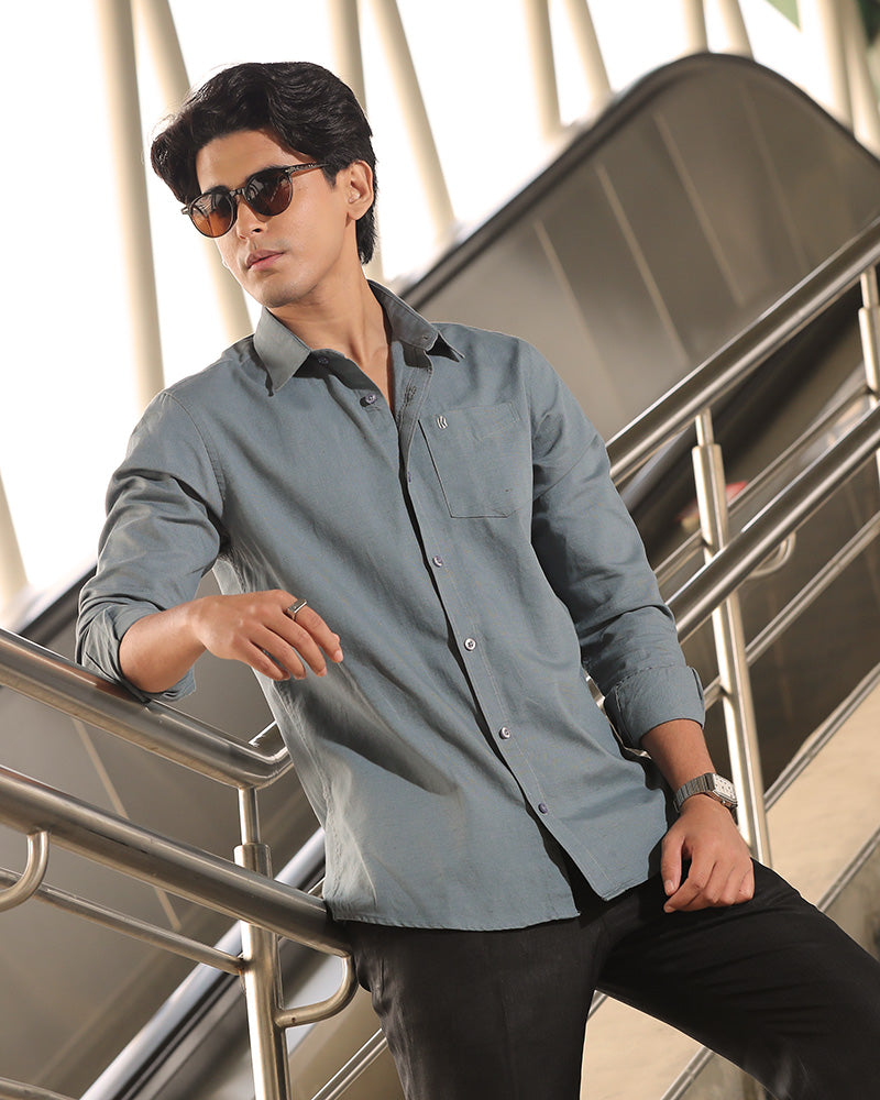 Peacock  Remi Cotton Full Sleeve Shirt – Kairo