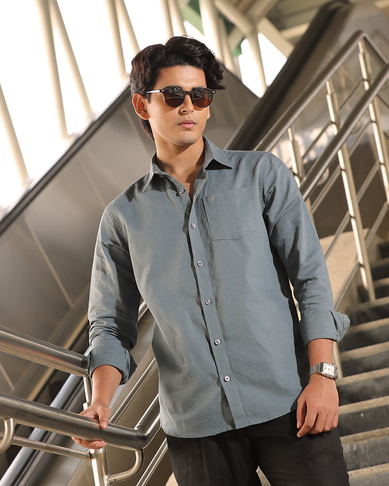 Peacock  Remi Cotton Full Sleeve Shirt – Kairo