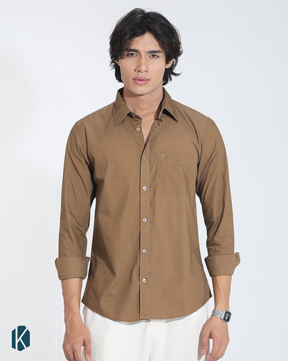 Brown Colour Full Sleeve Cotton Shirt – Kairo