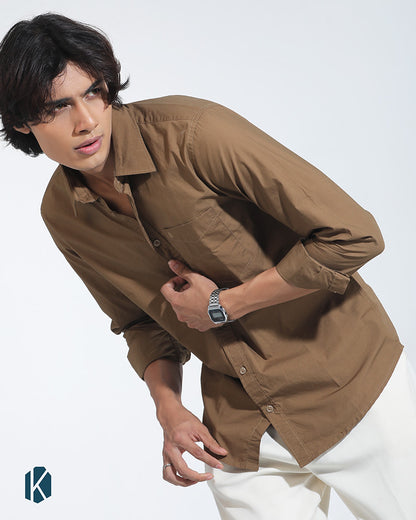 Brown Colour Full Sleeve Cotton Shirt – Kairo