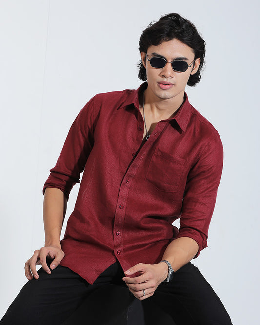 Maroon Remi Cotton Check Full Sleeve Shirt – Kairo