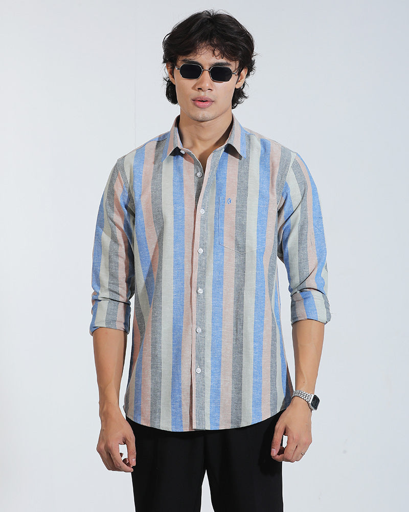 Multicolor Striped Cotton Full Sleeve Shirt – Kairo