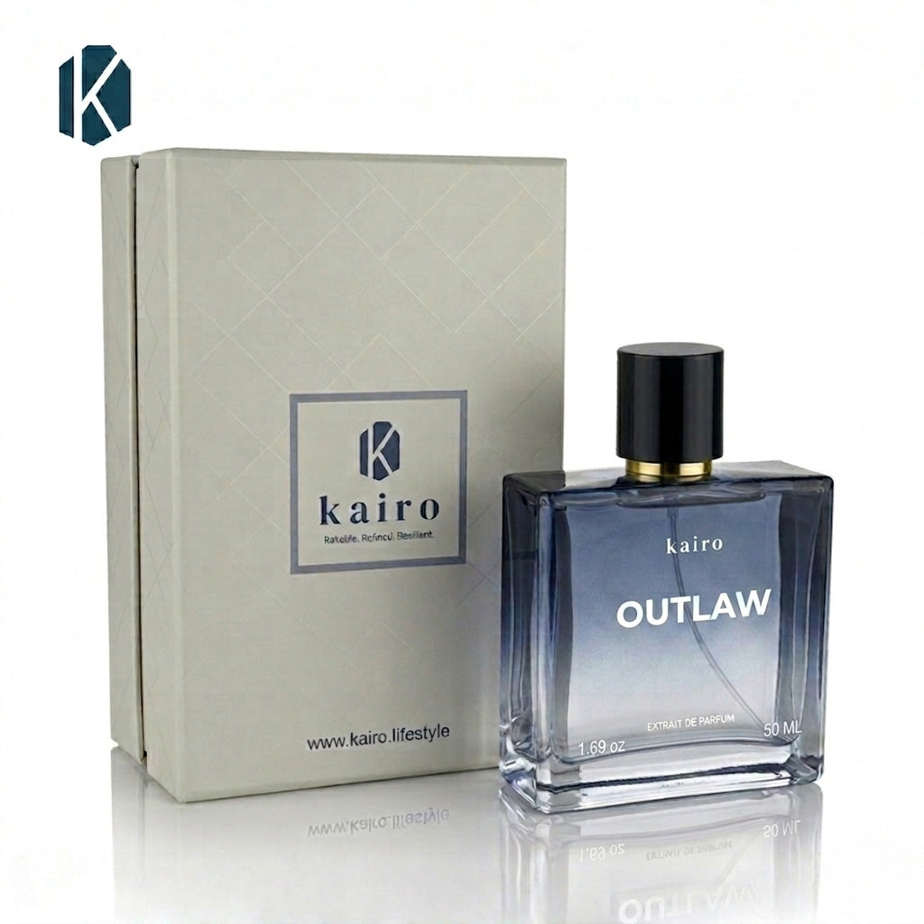 Kairo Outlaw  Perfume for Men - Premium Fresh-Spicy-Woody Fragrance Extrait de parfum | 40% Oil concentration | Similar to Dior Sauvage