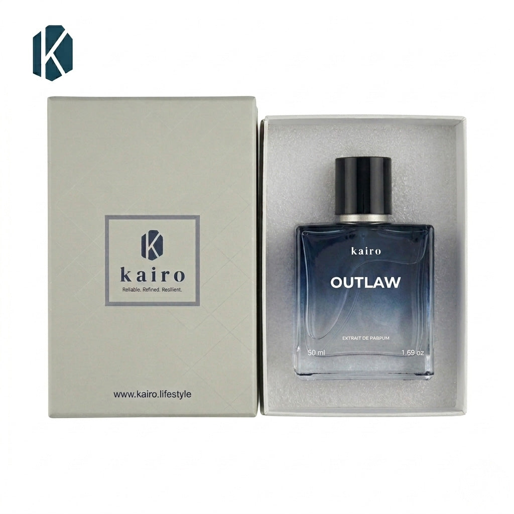 Kairo Outlaw  Perfume for Men - Premium Fresh-Spicy-Woody Fragrance Extrait de parfum | 40% Oil concentration | Similar to Dior Sauvage