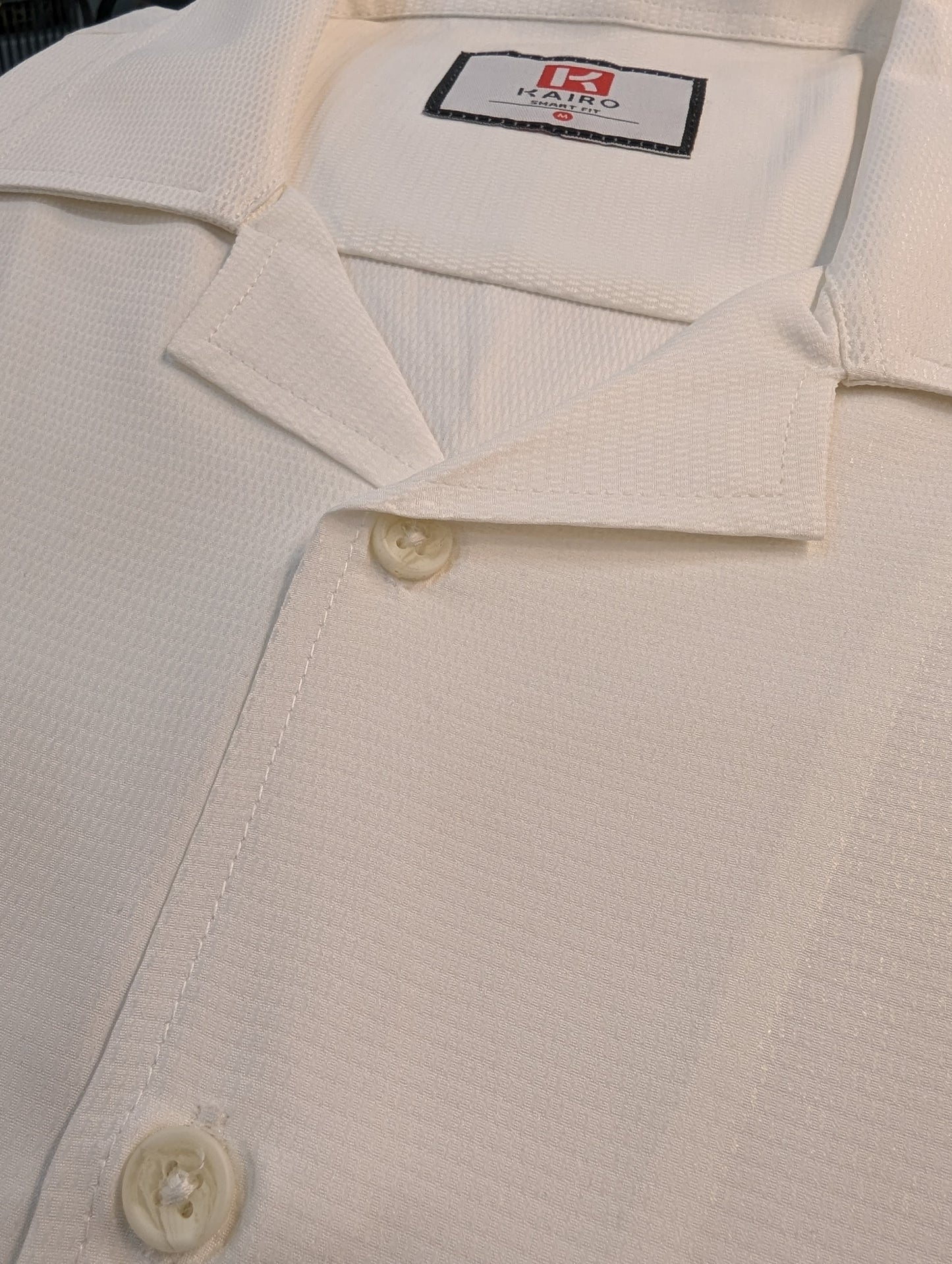 Purplish white Premium Chinese cuban half sleeve shirt