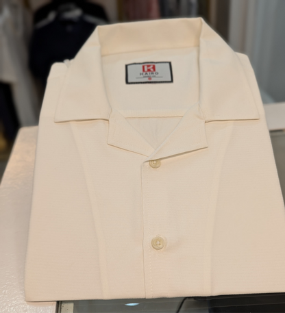 Purplish white Premium Chinese cuban half sleeve shirt