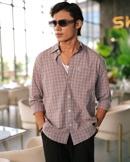 Madas Cotton Check Full Sleeve Shirt – Kairo