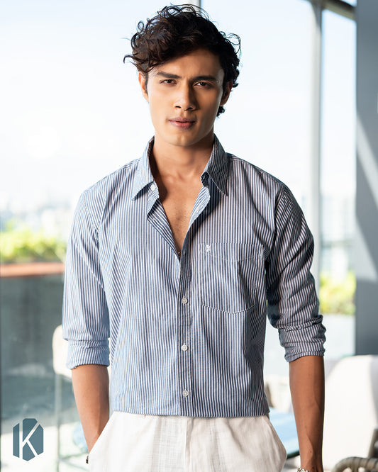 Black And White  Cotton  Full Sleeve Shirt – Kairo