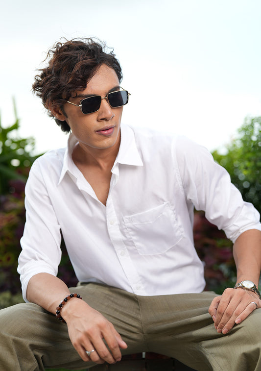 White  Cotton Full Sleeve Cotton Shirt – Kairo