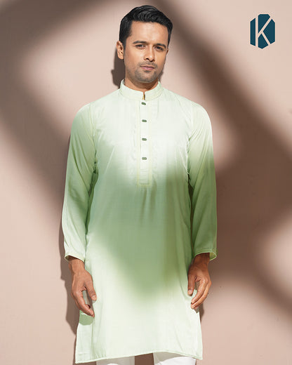 Mint Green Embroidered Panjabi for Men