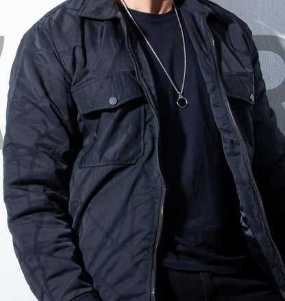 Black Patterned Weave Performance Jacket