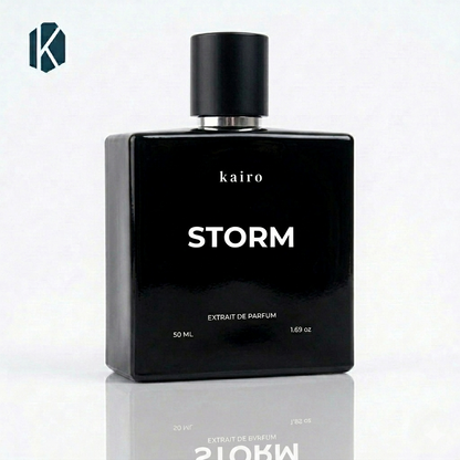 Kairo Storm Perfume for Men — Premium Sweet-Spicy-Woody Fragrance Extrait de Parfum | 40% Oil Concentration | Similar to Armani Stronger With You
