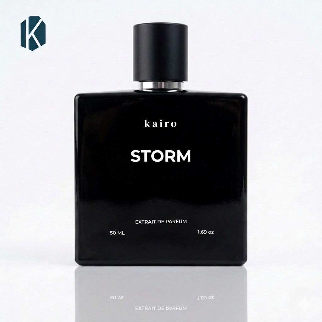 Kairo Storm Perfume for Men — Premium Sweet-Spicy-Woody Fragrance Extrait de Parfum | 40% Oil Concentration | Similar to Armani Stronger With You