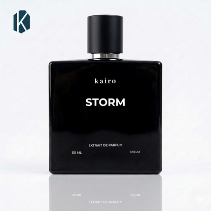 Kairo Storm Perfume for Men — Premium Sweet-Spicy-Woody Fragrance Extrait de Parfum | 40% Oil Concentration | Similar to Armani Stronger With You