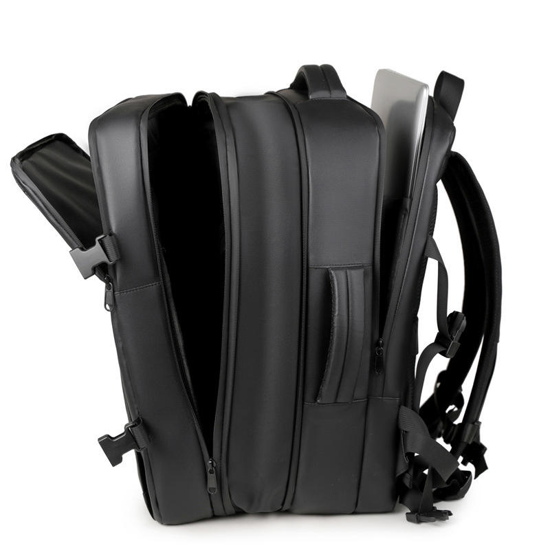 PU Nylon Oxford Waterproof Laptop Backpack with USB Port – Travel & School Bag for Men & Women