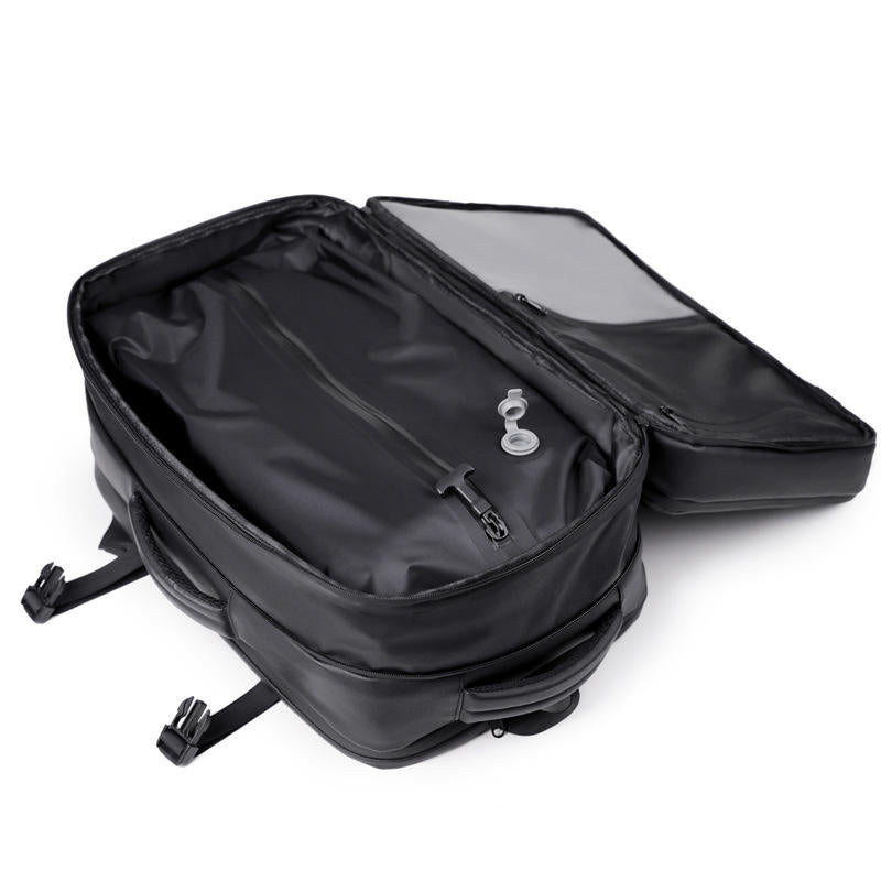 PU Nylon Oxford Waterproof Laptop Backpack with USB Port – Travel & School Bag for Men & Women