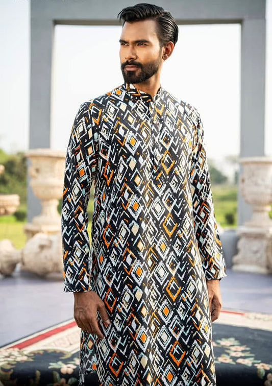 Multicolor Exclusive Panjabi