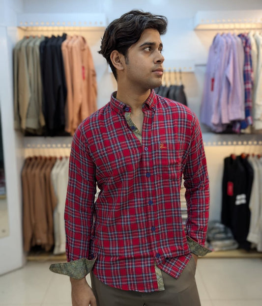 Red Check  Full Sleeve Shirt