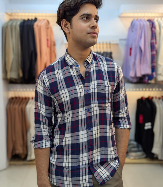 Blue Check Full Sleeve Shirt